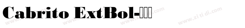 Cabrito ExtBol字体转换